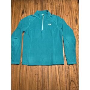 North Face Women's Medium Fleece Pullover Teal Green